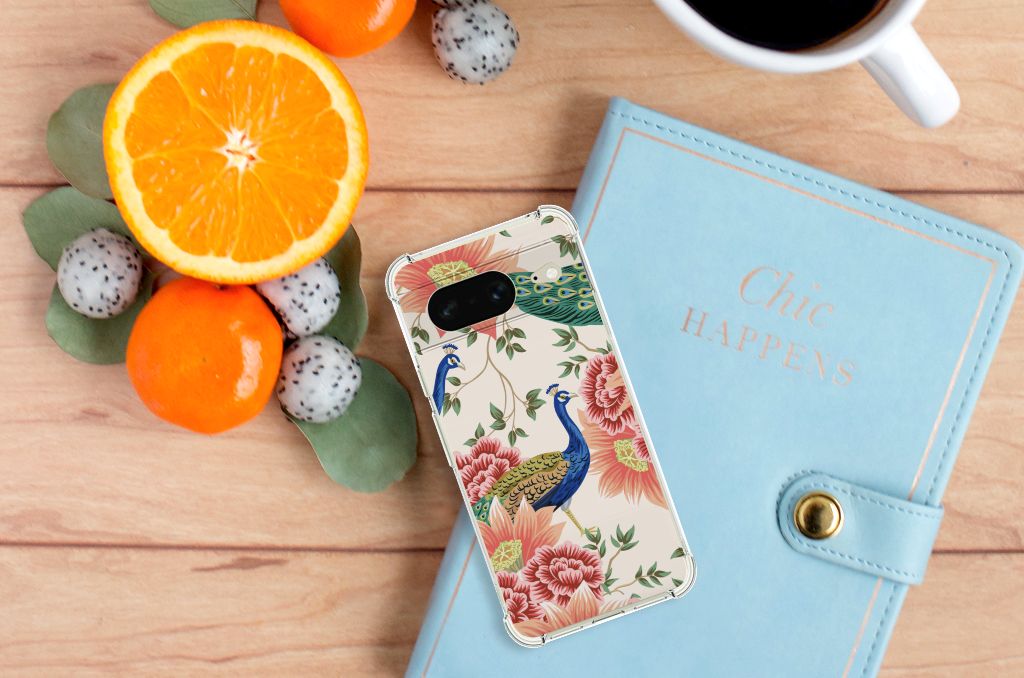 Case Anti-shock voor Google Pixel 8 Pink Peacock B2C Telecom