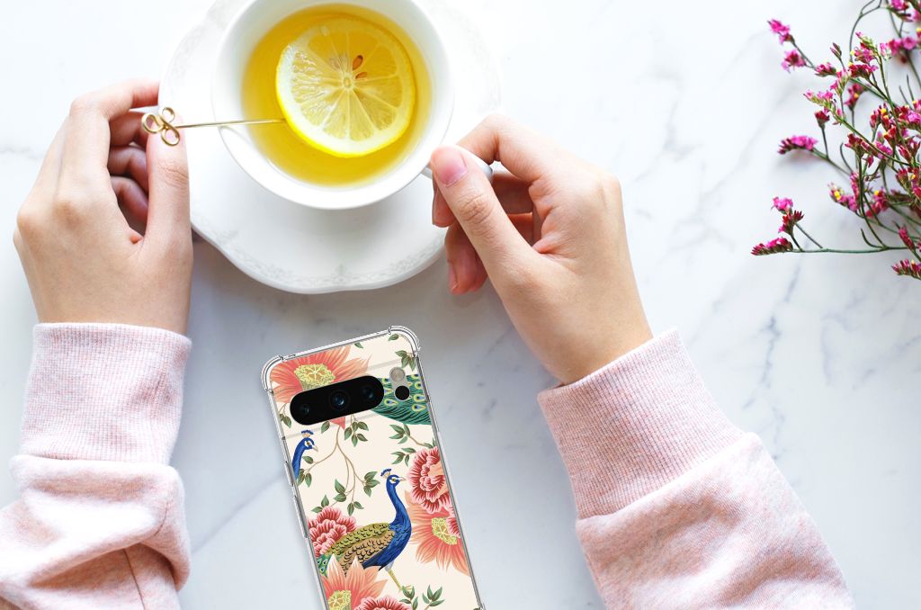 Case Anti-shock voor Google Pixel 8 Pro Pink Peacock B2C Telecom