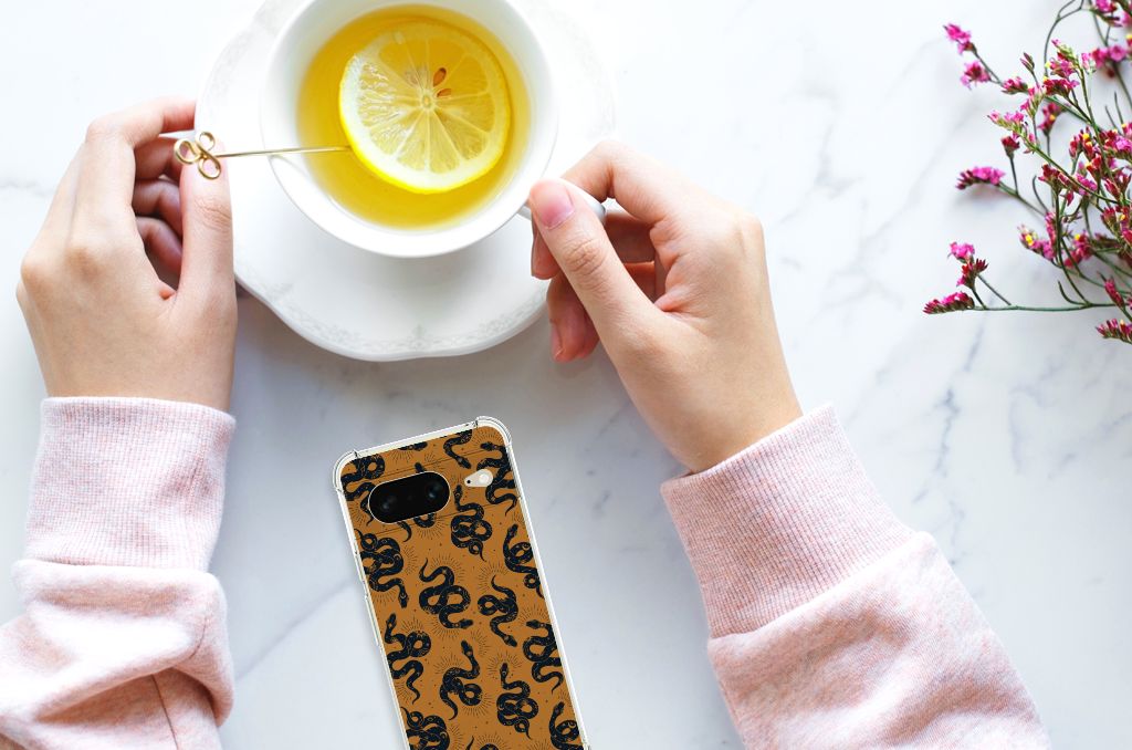 Google Pixel 8 Case Anti-shock Snakes bovenaanzicht