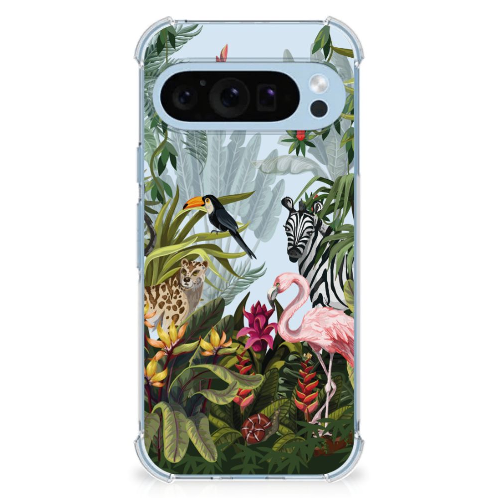 Google Pixel 9 9 Pro Case Anti-shock Jungle voorkant