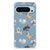 Case Anti-shock voor Google Pixel 9 | 9 Pro Konijntjes design konijnen blauw