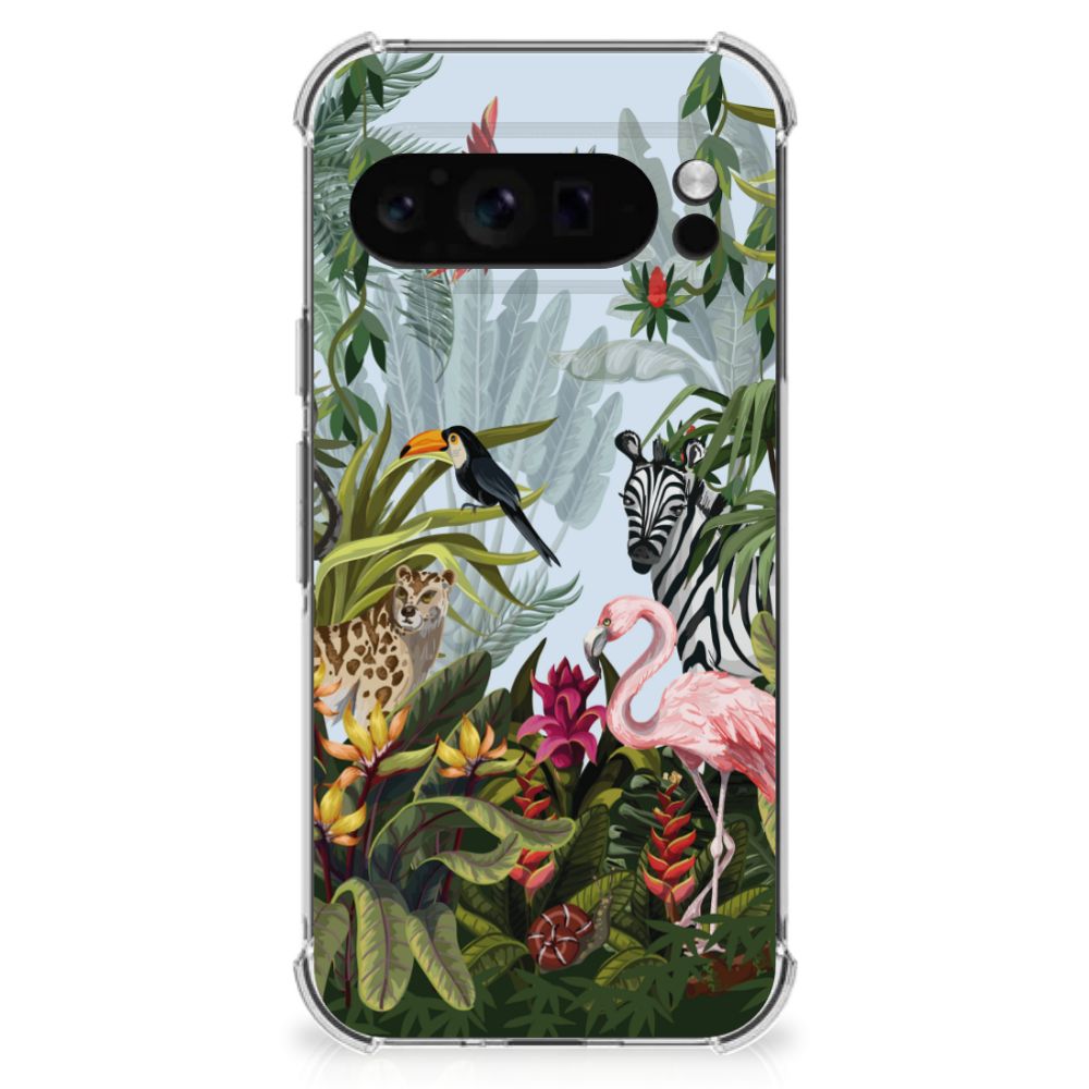 Google Pixel 9 Pro XL Case Anti-shock Jungle design voorkant