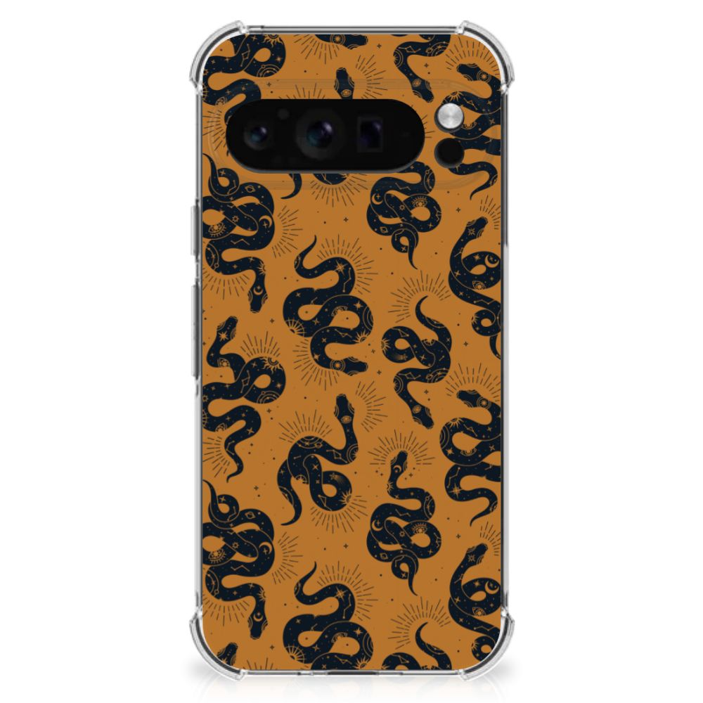 Google Pixel 9 Pro XL Case Anti-shock Snakes achteraanzicht