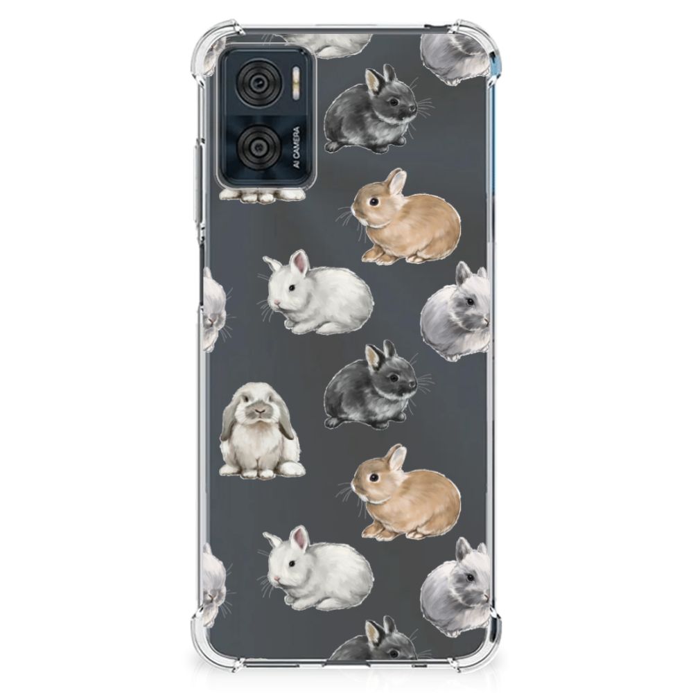 Case Anti-shock voor Motorola Moto E22 | E22i Konijntjes B2C Telecom