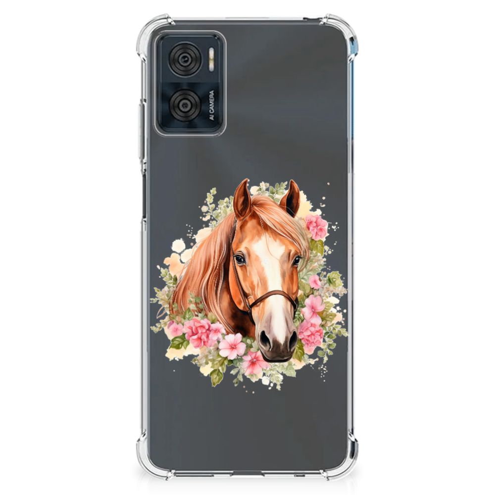 Motorola Moto E22 Case Anti-shock Paard voorkant