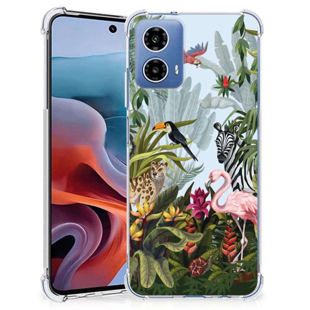 Motorola Moto G34 Case Anti-shock Jungle voorkant
