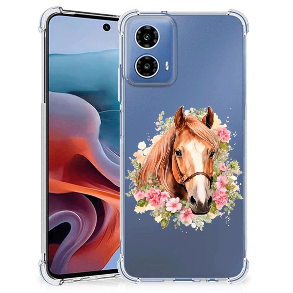 Motorola Moto G34 Case Anti-shock Paard voorkant