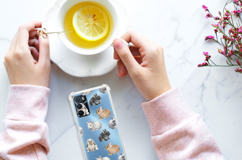 Case Anti-shock voor OPPO A16 | A16s | A54s Konijntjes B2C Telecom