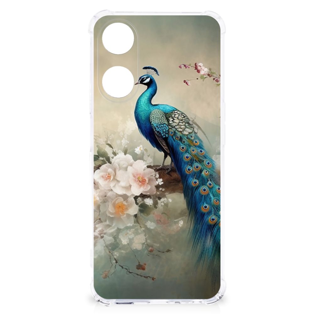 Case Anti-shock voor OPPO A58 | A78 5G Vintage Pauwen B2C Telecom
