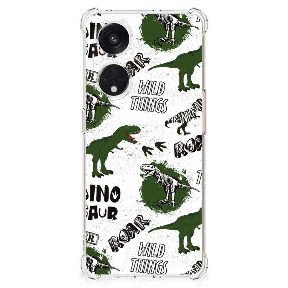 OPPO A98 Case Anti-shock Dinosaurus design voorkant