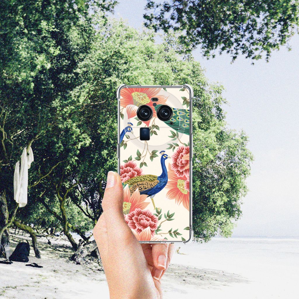 Case Anti-shock voor OPPO Find X6 Pro Pink Peacock B2C Telecom