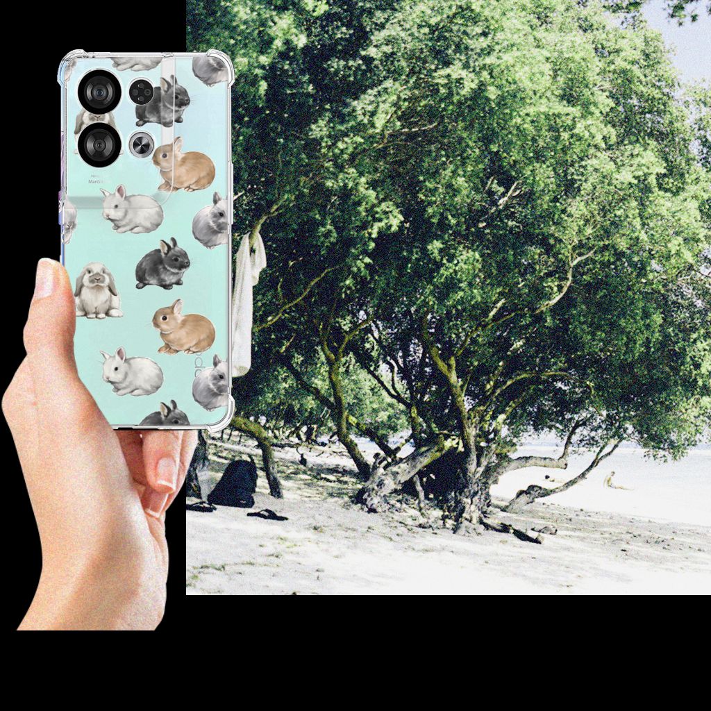 Case Anti-shock voor OPPO Reno8 Konijntjes B2C Telecom