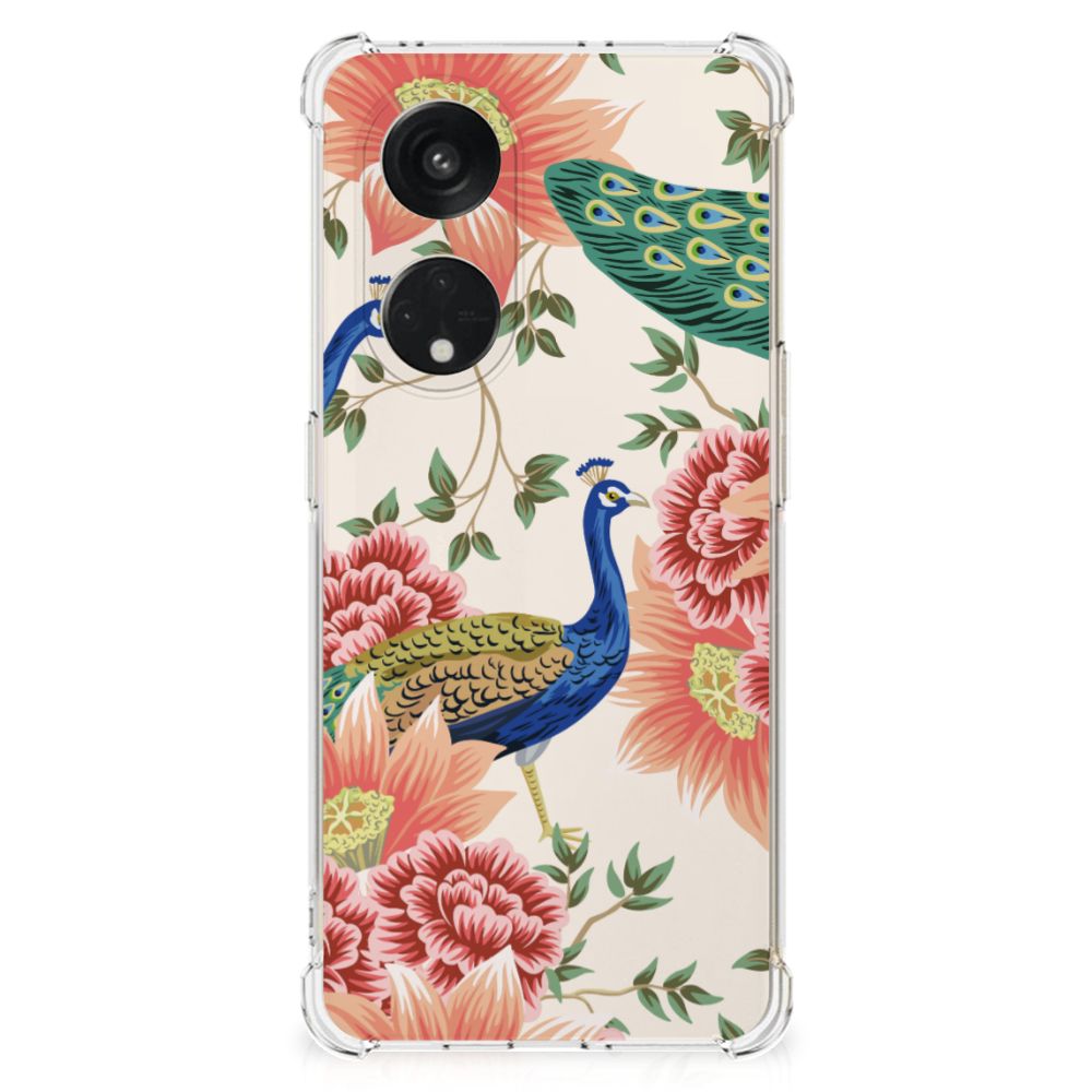 Case Anti-shock voor OPPO Reno8 T 5G Pink Peacock B2C Telecom