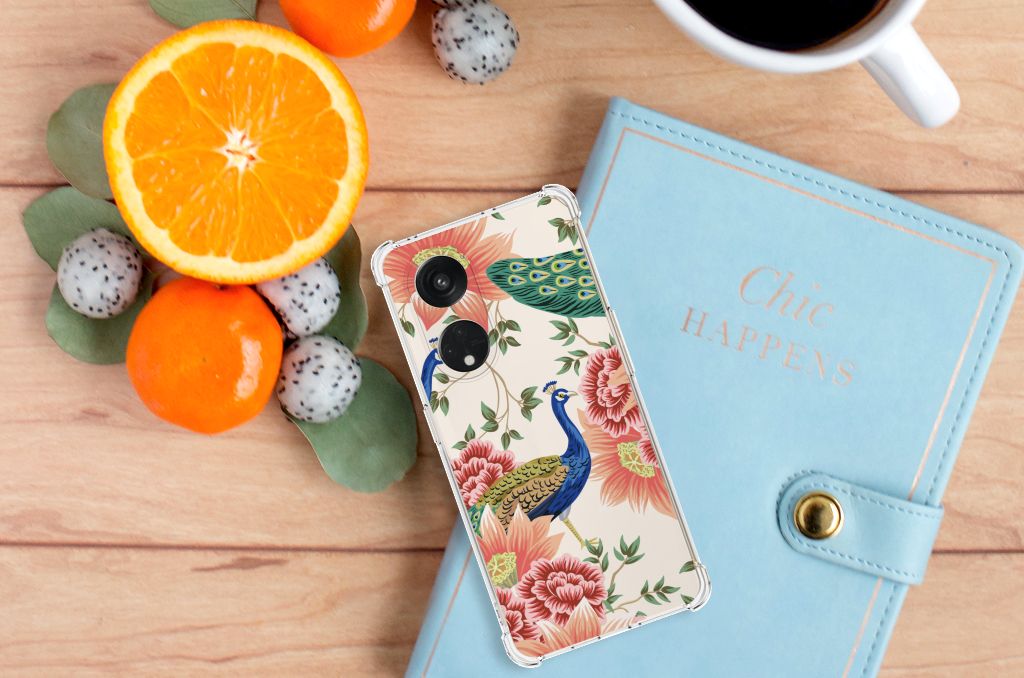 Case Anti-shock voor OPPO Reno8 T 5G Pink Peacock B2C Telecom