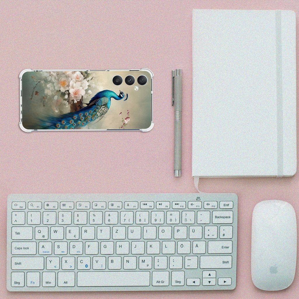 Case Anti-shock voor Samsung Galaxy A05s Vintage Pauwen B2C Telecom