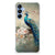 Samsung Galaxy A16 Case Anti-shock Vintage Pauwen voorkant