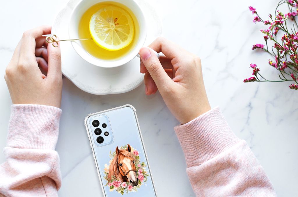 Samsung Galaxy A23 Case Anti-shock Paard bovenaanzicht