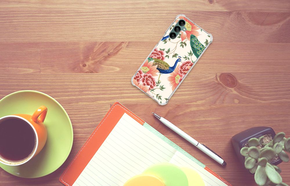 Case Anti-shock voor Samsung Galaxy A24 Pink Peacock B2C Telecom