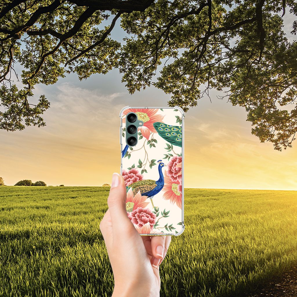 Case Anti-shock voor Samsung Galaxy A24 Pink Peacock B2C Telecom