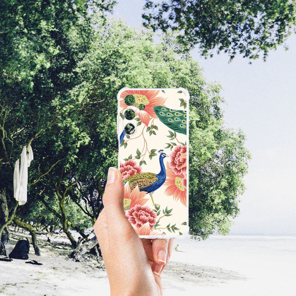 Case Anti-shock voor Samsung Galaxy A25 Pink Peacock B2C Telecom