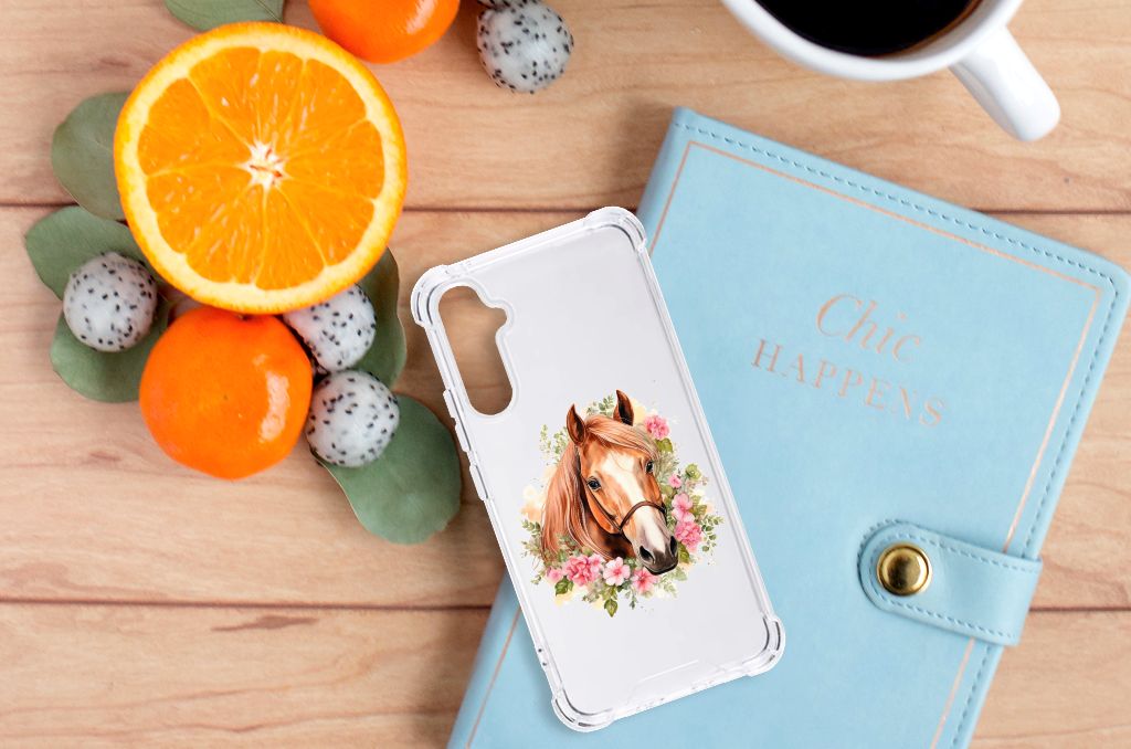 Samsung Galaxy A34 Case Anti-shock Paard bovenaanzicht