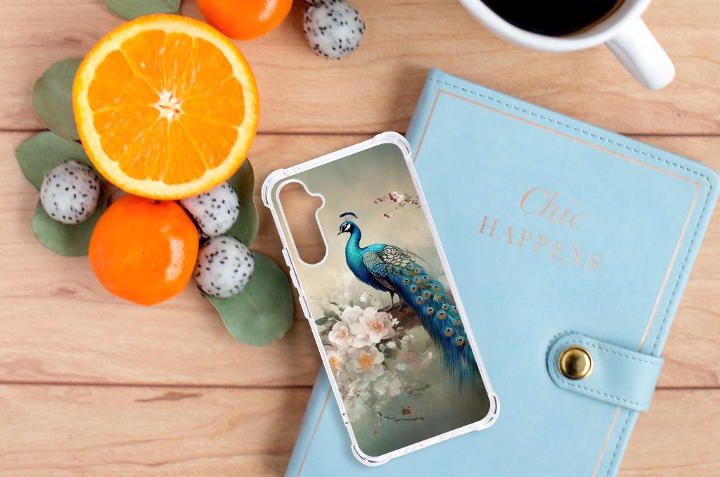Case Anti-shock voor Samsung Galaxy A34 Vintage Pauwen B2C Telecom