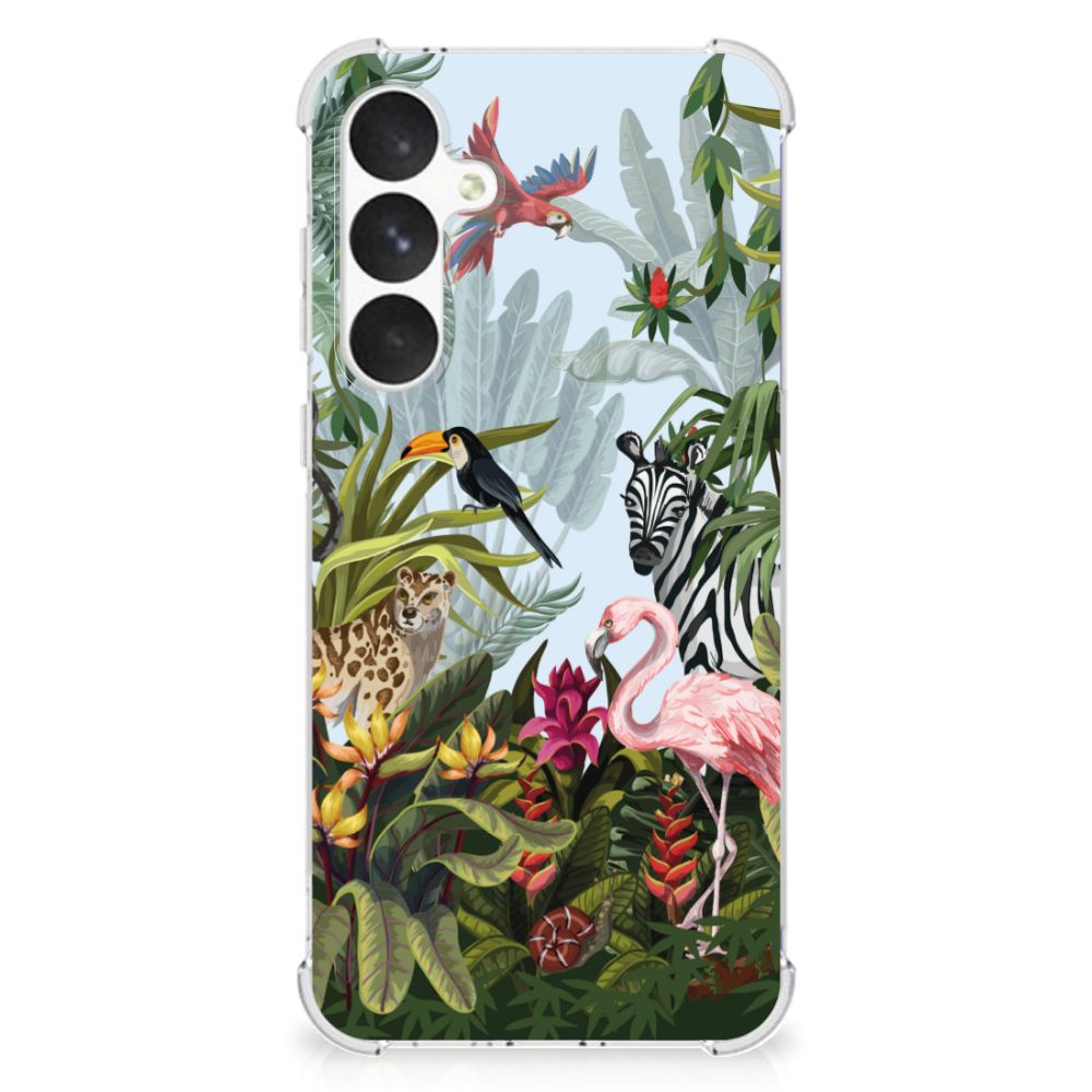 Samsung Galaxy A55 Case Anti-shock Jungle design dieren aanzicht