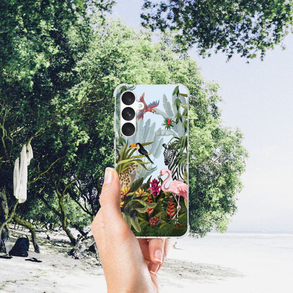 Samsung Galaxy A55 Case Anti-shock Jungle design aanzicht
