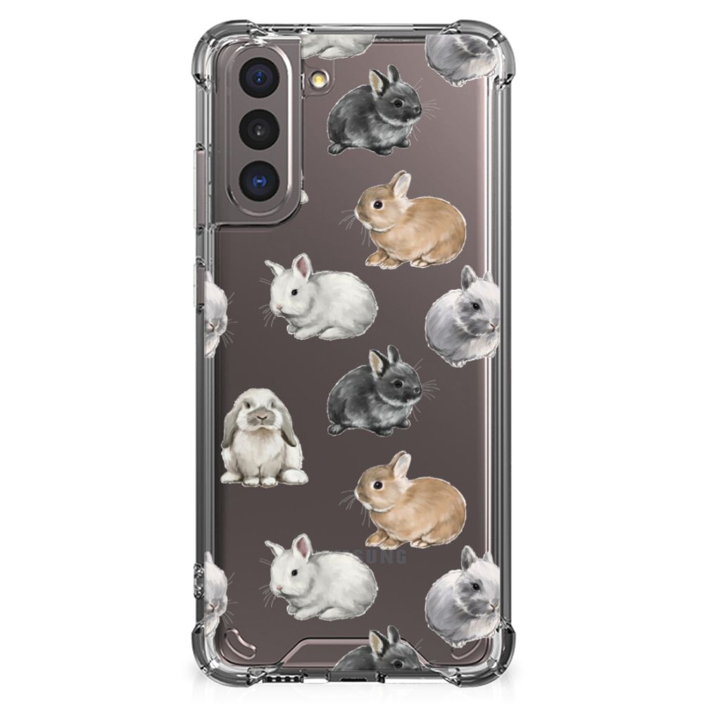 Case Anti-shock voor Samsung Galaxy S21 Konijntjes B2C Telecom