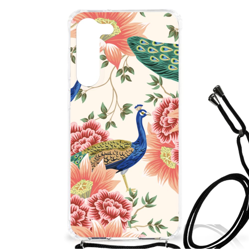 Case Anti-shock voor Samsung Galaxy S23 Plus Pink Peacock B2C Telecom