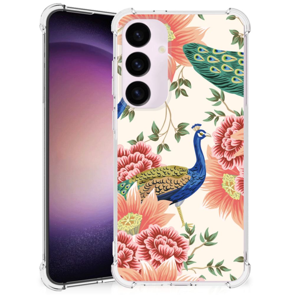 Case Anti-shock voor Samsung Galaxy S24 Plus Pink Peacock B2C Telecom