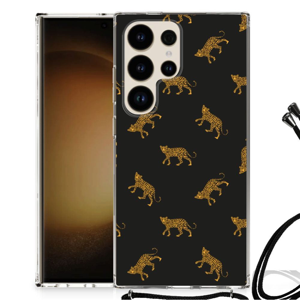 Samsung Galaxy S24 Ultra Case Anti-shock Leopards voorkant