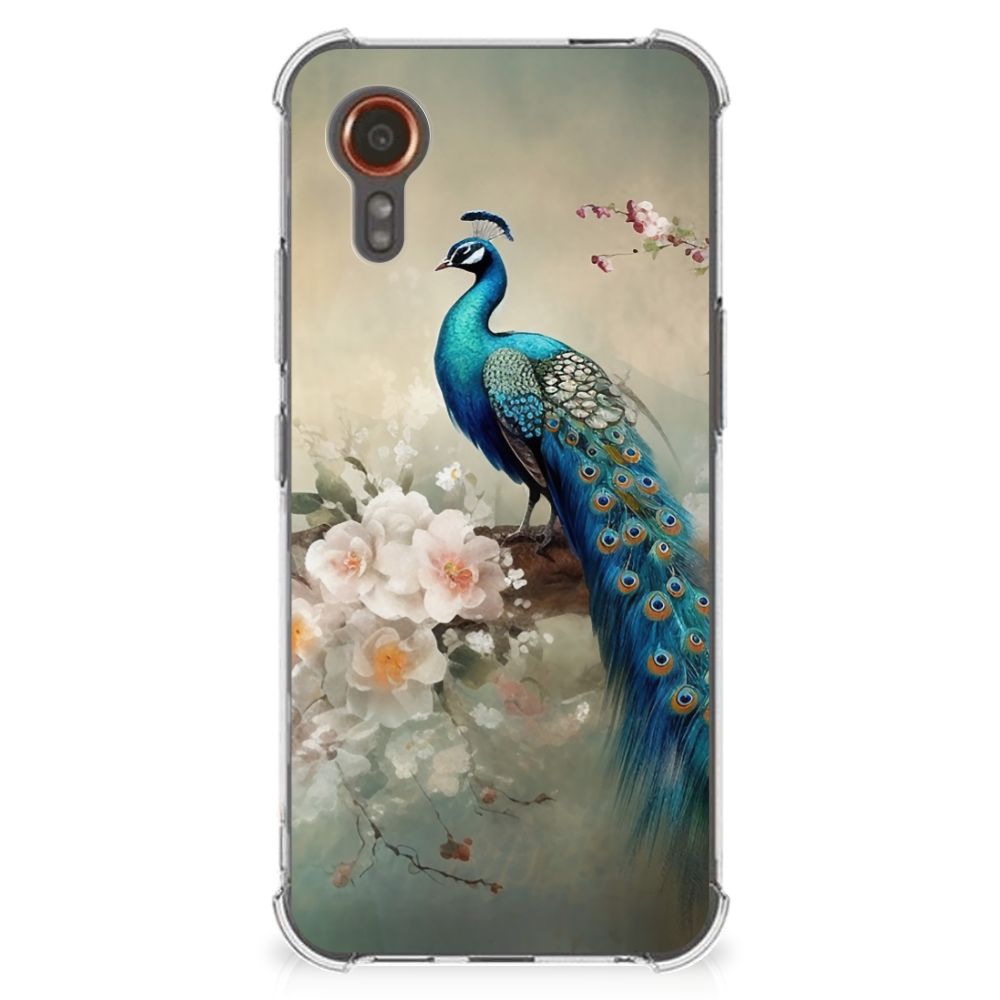 Case Anti-shock voor Samsung Galaxy Xcover 7 Vintage Pauwen B2C Telecom