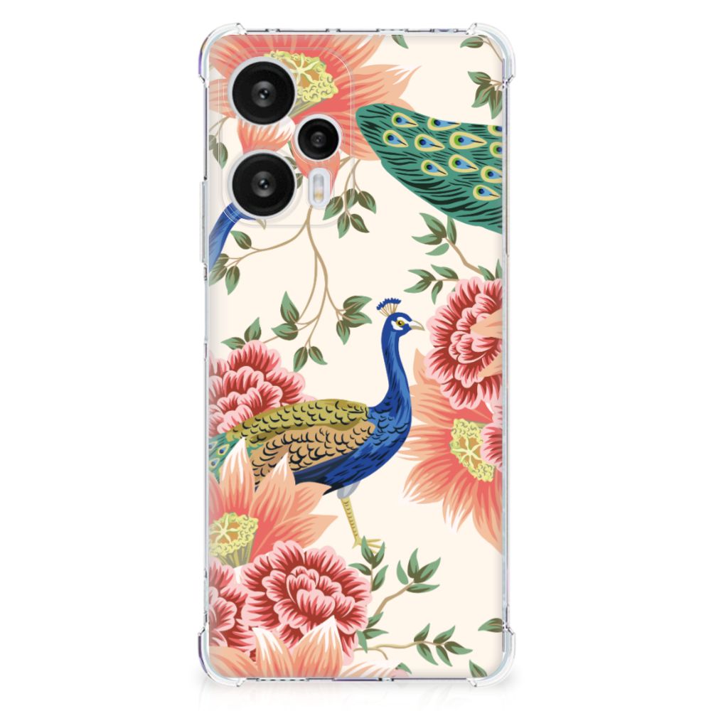 Case Anti-shock voor Xiaomi Poco F5 Pink Peacock B2C Telecom