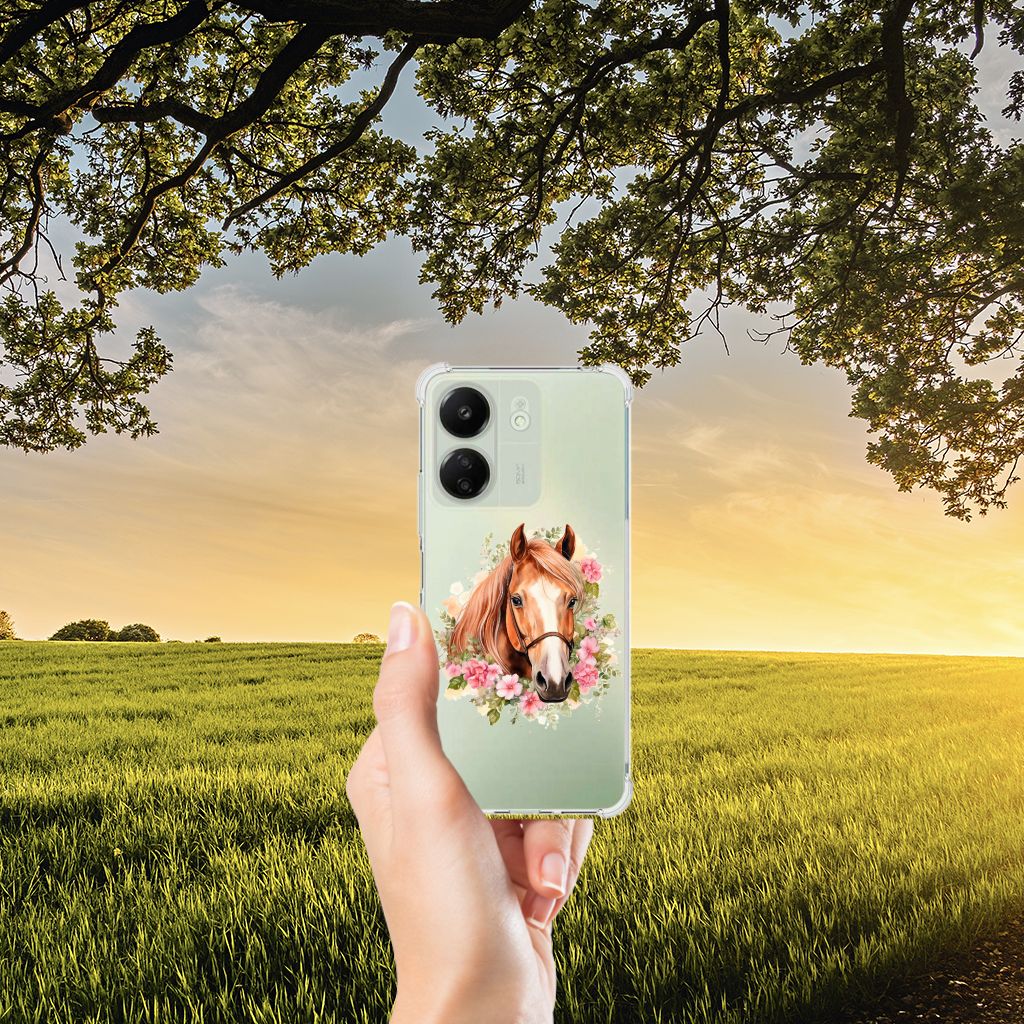 Xiaomi Redmi 13C 4G Case Anti-shock Paard hand uitzicht
