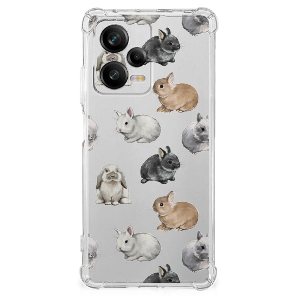 Case Anti-shock voor Xiaomi Redmi Note 12 Pro Plus Konijntjes B2C Telecom