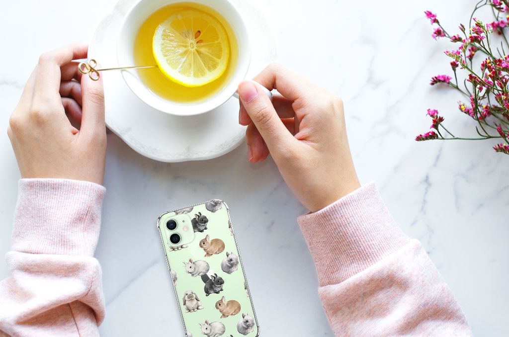 Case Anti-shock voor iPhone 12 Mini Konijntjes B2C Telecom
