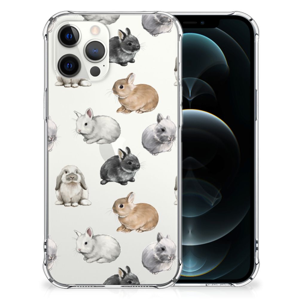Case Anti-shock voor iPhone 12 Pro Max Konijntjes B2C Telecom