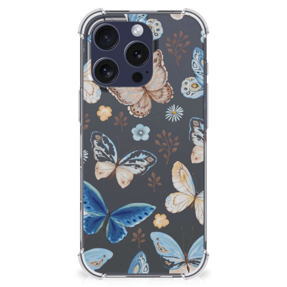 iPhone 16 Pro Case Anti-shock Vlinder achterkant ontwerp