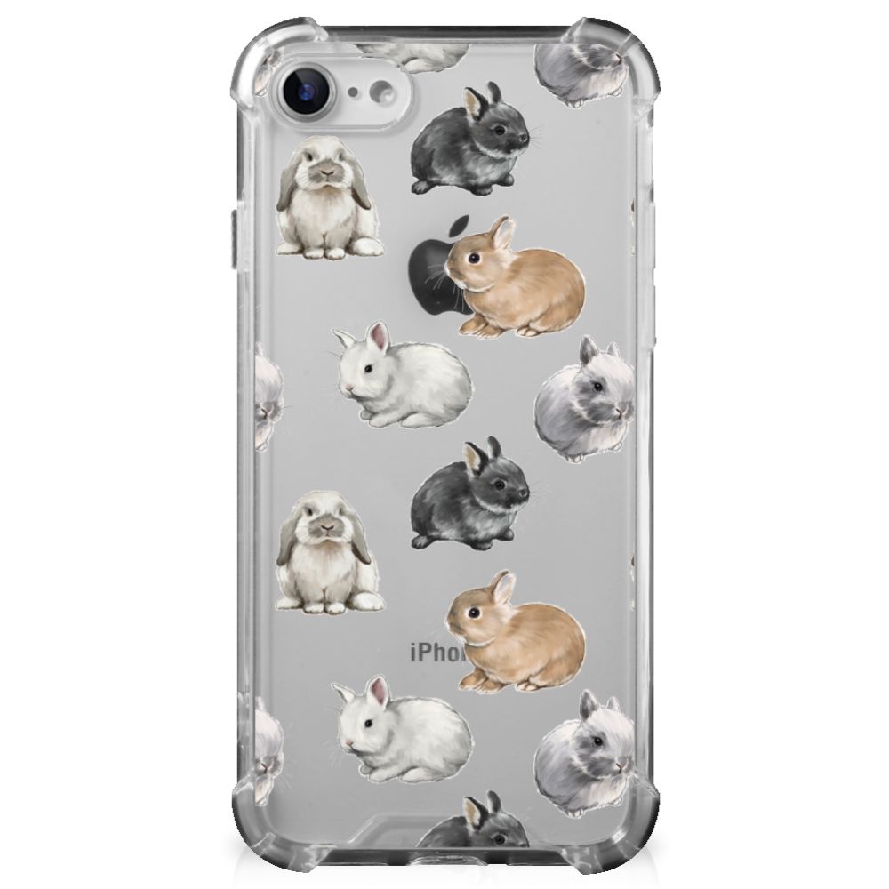 Case Anti-shock voor iPhone SE 2022/2020 | iPhone 8/7 Konijntjes B2C Telecom