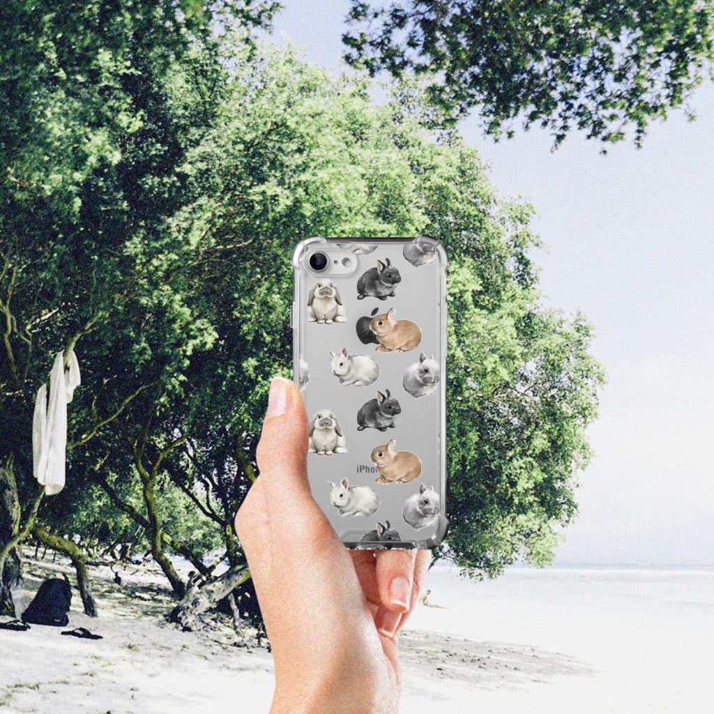 Case Anti-shock voor iPhone SE 2022/2020 | iPhone 8/7 Konijntjes B2C Telecom