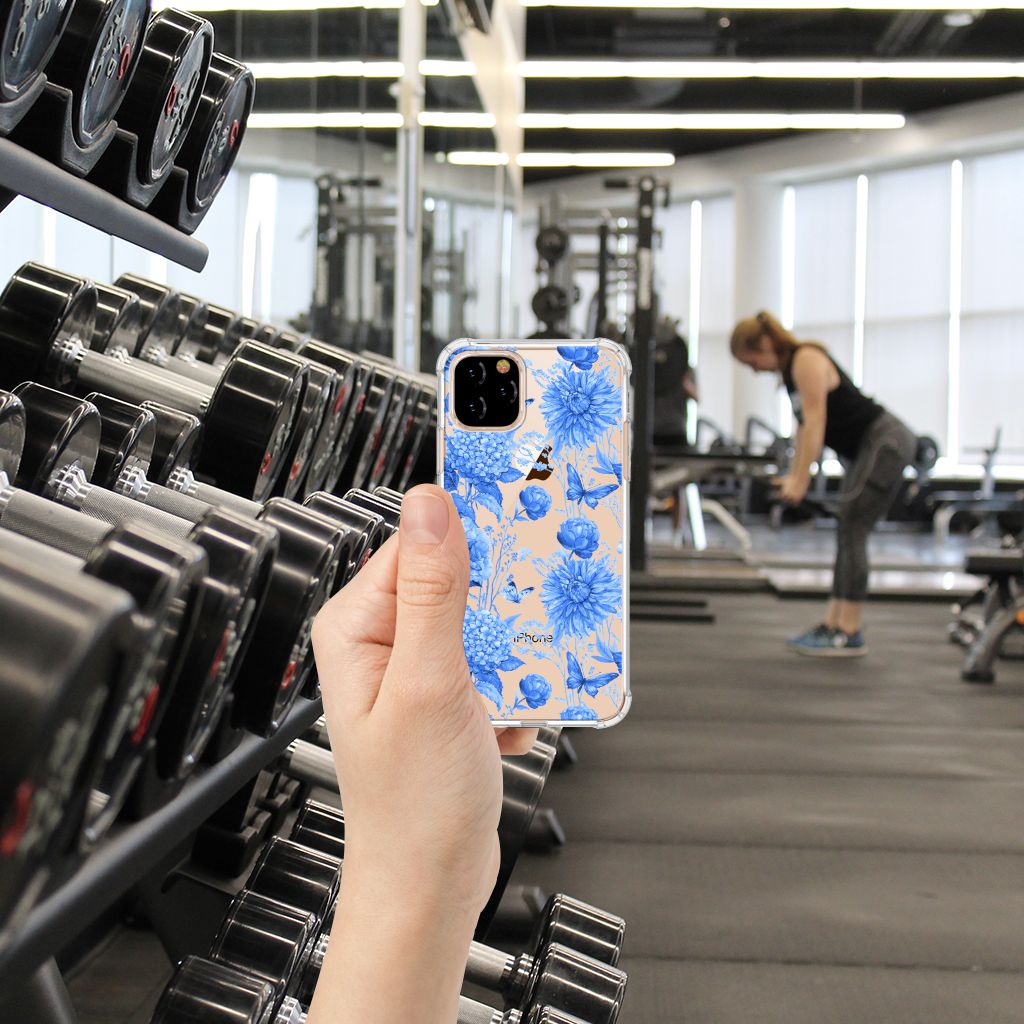 Case voor Apple iPhone 11 Pro Flowers Blue B2C Telecom