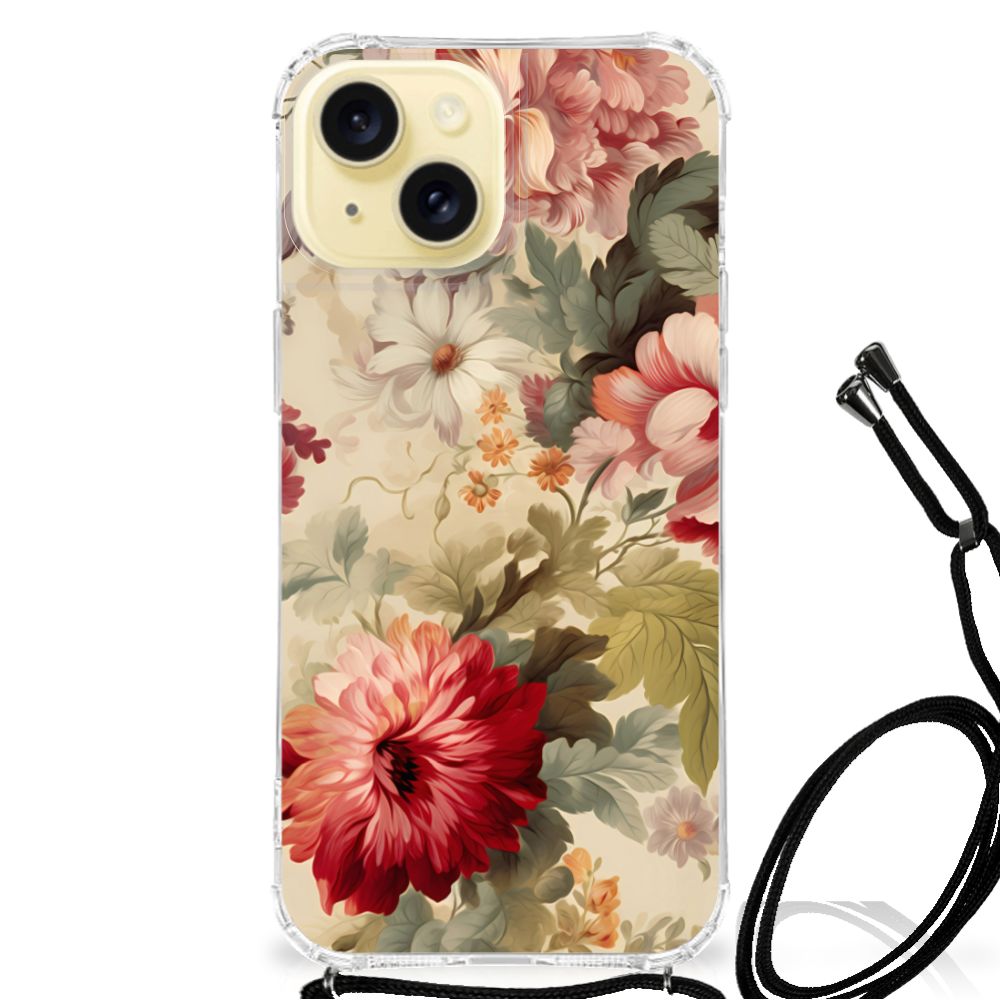 Case voor Apple iPhone 15 Bloemen B2C Telecom