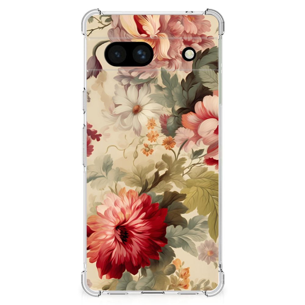 Google Pixel 7A Case voor Google Pixel 7A Bloemen design bloemen aanzicht