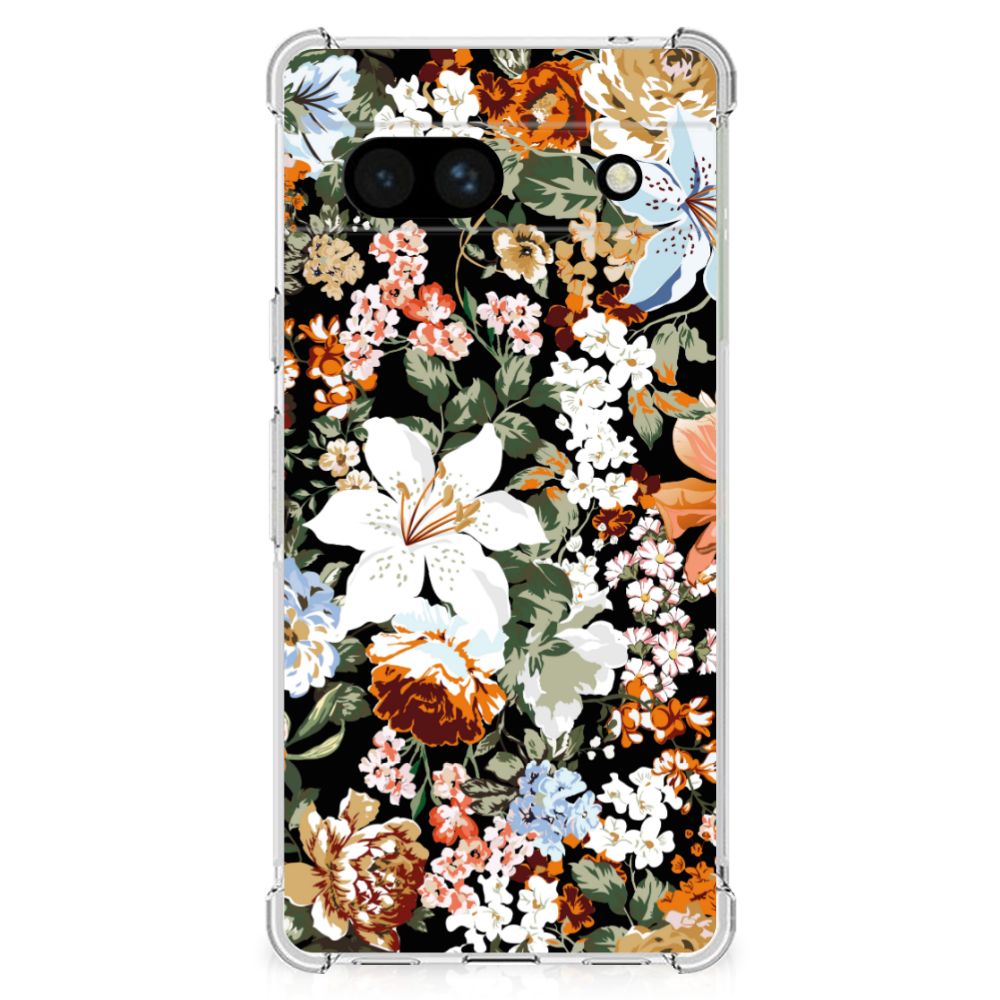 Case voor Google Pixel 7A Dark Flowers B2C Telecom