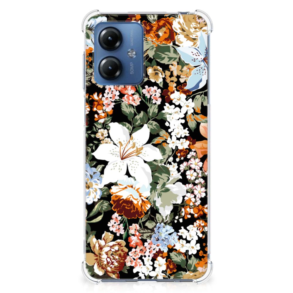 Case voor Motorola Moto G14 Dark Flowers B2C Telecom