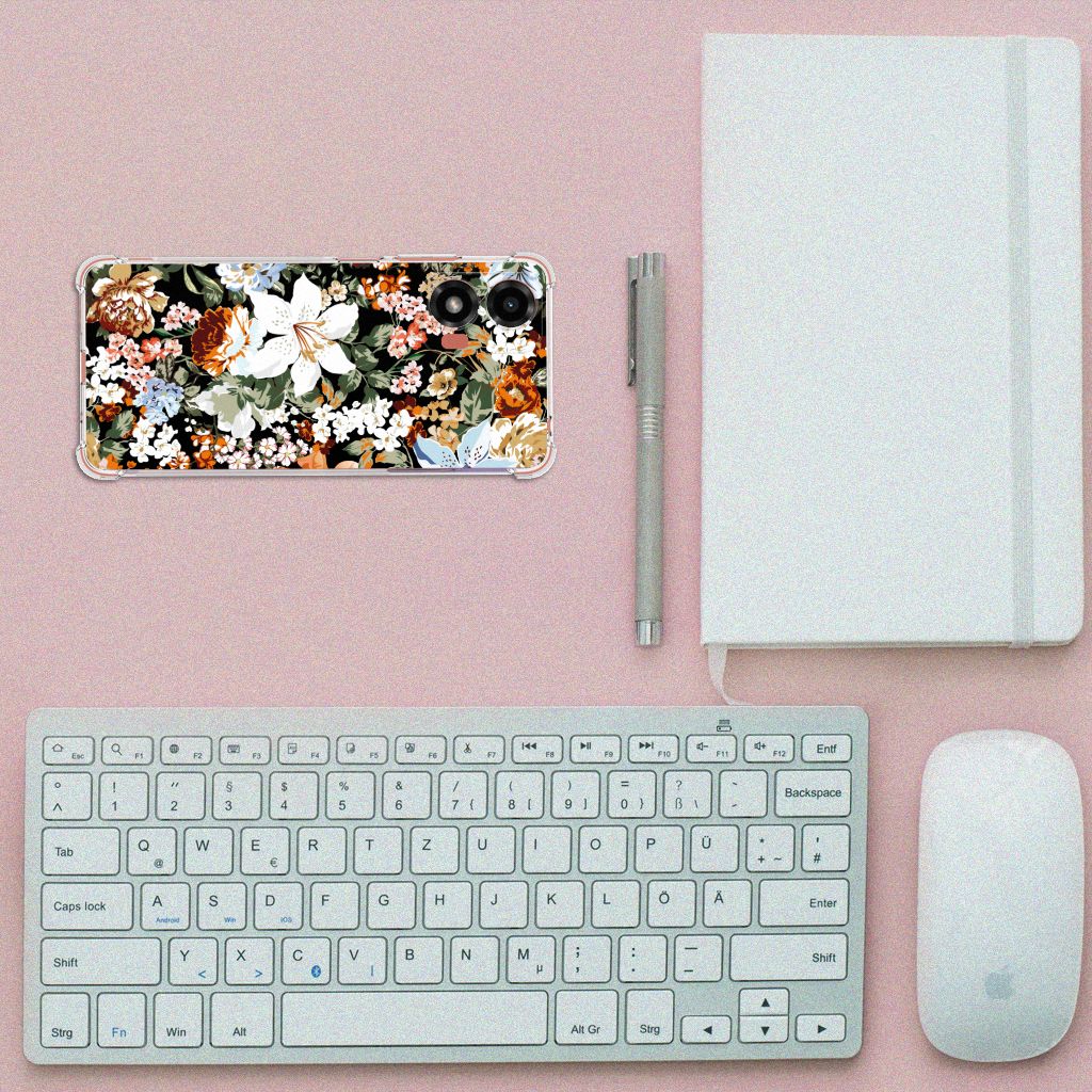 Case voor Motorola Moto G24 | G24 Power | G04 Dark Flowers B2C Telecom
