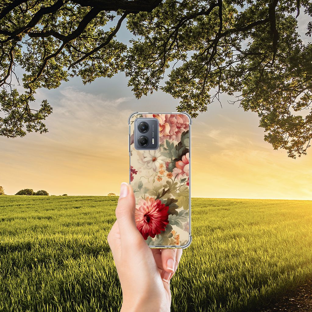 Case voor Motorola Moto G53 Bloemen B2C Telecom