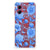 Motorola Moto G55 Case voor Motorola Moto G55 Flowers Blue achterkant