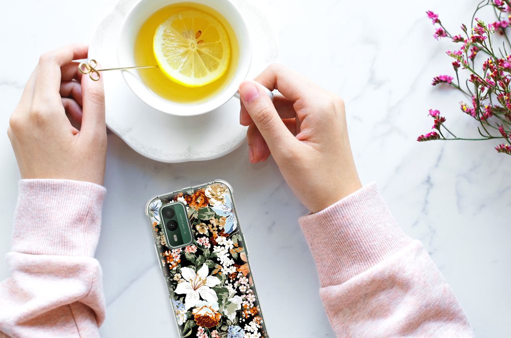 Case voor Nokia XR21 Dark Flowers B2C Telecom
